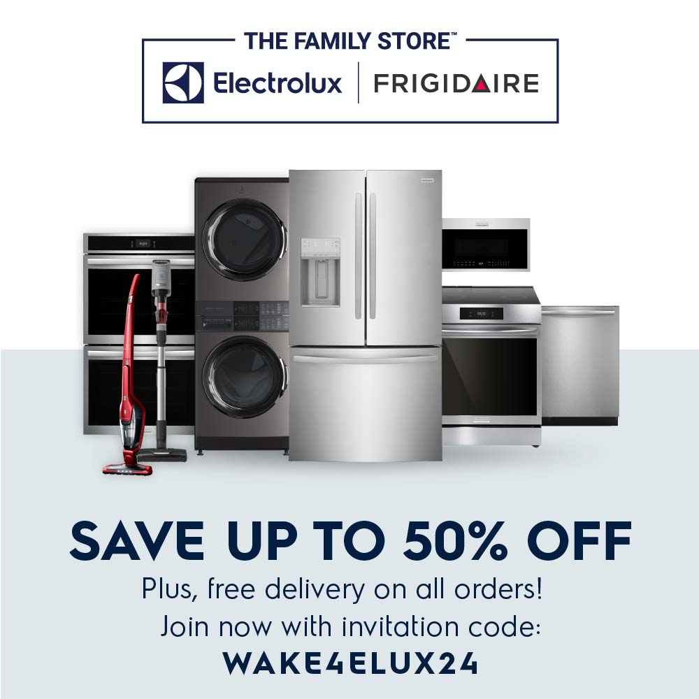 Electrolux / Frigidaire - SAVE UP TO 50% OFF Plus, free delivery on all orders!<br>Join now with invitation code: WAKEZELUX24